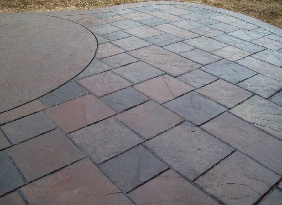 red flagstone patios