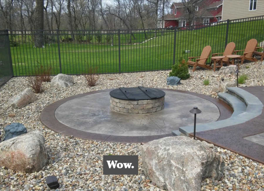 patio designs fire pit