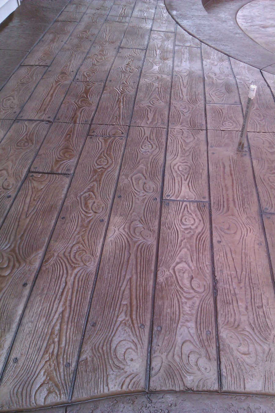 wood design imprinted concrete