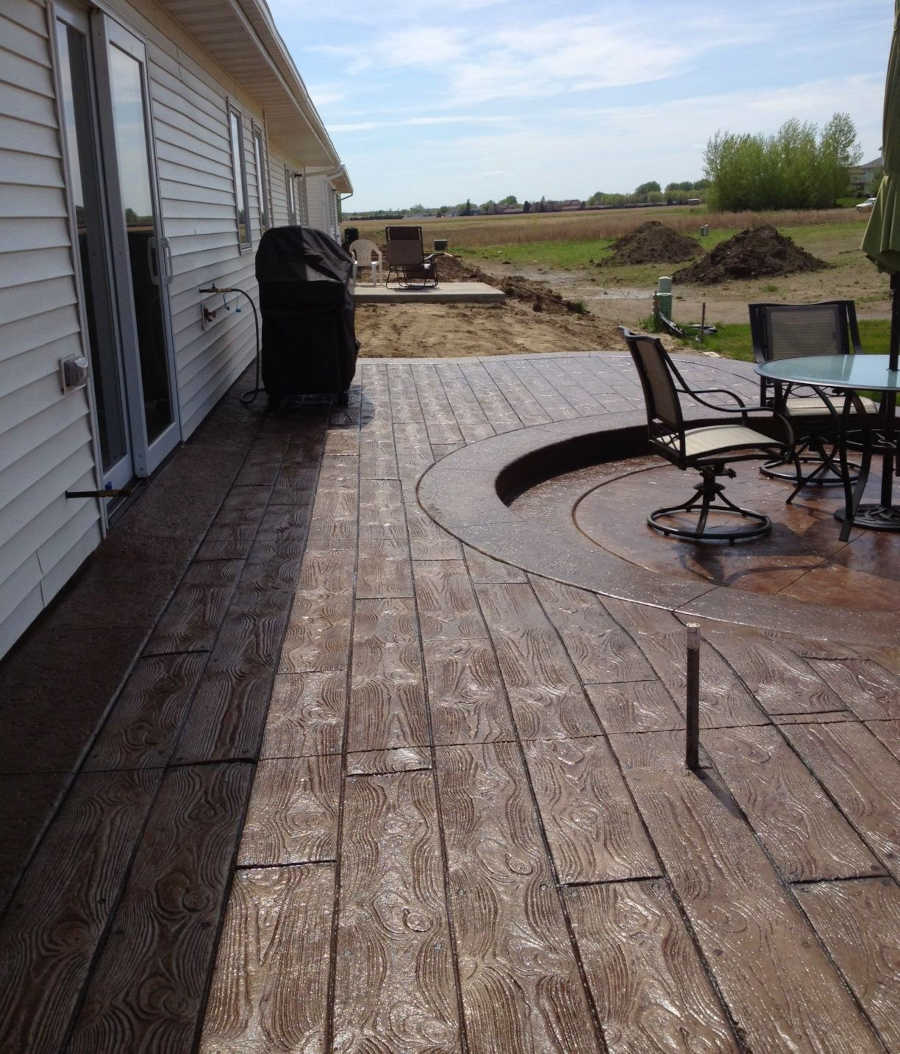 wood stamped concrete