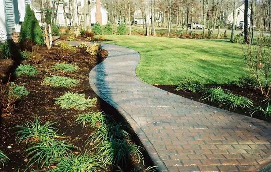 set in stone of new england cobblestone walkway