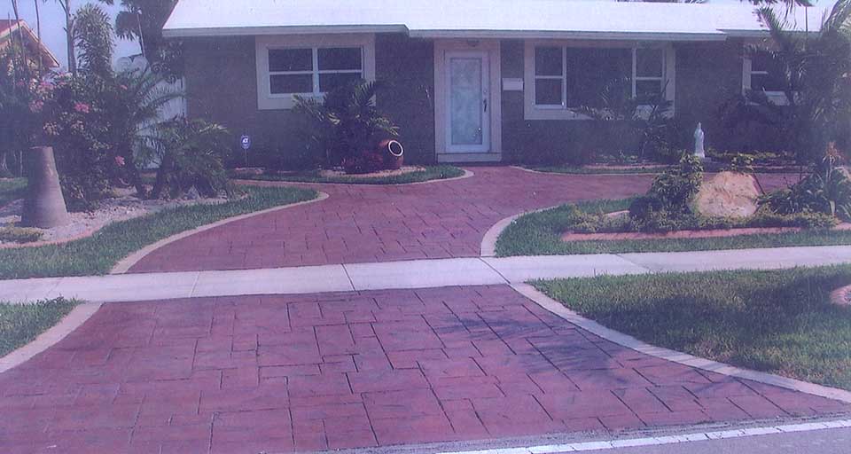 Red Ashlar Slate Driveway